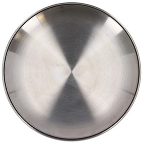 Rozsdamentes acél tányér, kínáló tálca, 23 cm átmérőjű