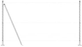 Kerítésoszlopok 104 db-os szett Horganyzott acél