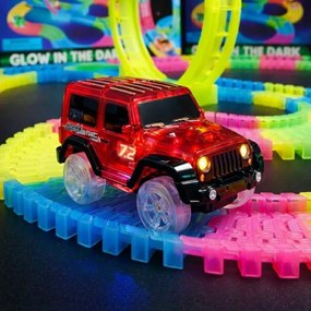 Zaparkorun Kisautó világító autópályához - 6 cm széles - piros