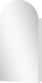 HOMCOM Fürdőszobai tükör, ívelt tükörrel, állítható üvegpolcokkal, 40 x 12 x 80 cm, fehér