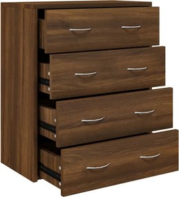 vidaXL barna tölgy tálalószekrény 4 fiókkal 60 x 30,5 x 71 cm
