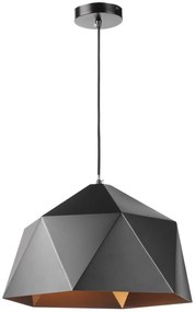 ONLI - Csillár zsinóron YONG 1xE27/22W/230V fekete átm. 46 cm