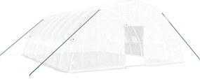 vidaXL fehér acélvázas melegház 48 m² 8 x 6 x 2,85 m