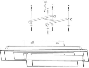 Eglo 99311 - SAVATAEILA-C LED RGB dimmelhető mennyezeti lámpa, 20W, 230V