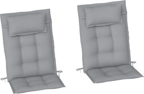 Outsunny 2 db-os F cushion napozóágyhoz - Vízálló párna 50x116x5 cm, Világosszürke | Aosom