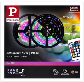Paulmann 70514 - LED RGB/15W Dimmelhető szalag SIMPLED 7,5m 230V + távirányító