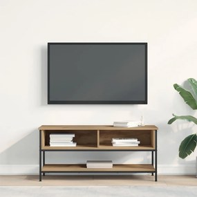 TV Szekrény Kézműves Tölgy 100x35x45 cm Műanyag és Acél