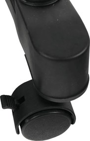 Görgős ruhaálvány, rozsdamentes fém/fekte műanyag, DOLFO NEW