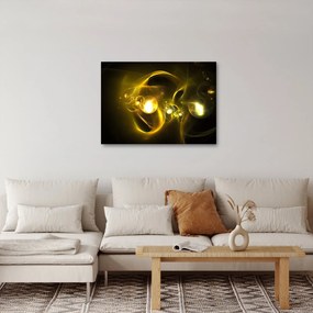 Absztrakt kép sárga gömbök (70x50 cm)