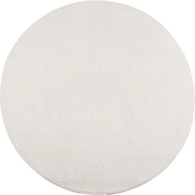 vidaXL IZA krémszínű rövid szálú skandináv stílusú szőnyeg Ø 120 cm