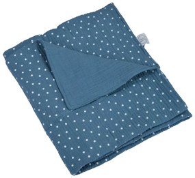 Kék muszlin gyerek takaró 75x75 cm – Bébé Douceur