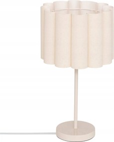 Asztali Lámpa Fehér, Textil Lámpabúrával 49 CM E27 Műanyag