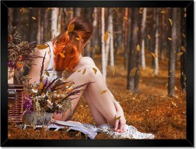 Poszterek keretben 40x30 Őszi vörös csaj