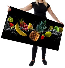 Wallplex falburkoló konyhapanel Fruit splash Black (Méret: Közepes 60x180)