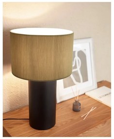 Fekete-szürke asztali lámpa fém búrával (magasság 50 cm) Domicina – Kave Home