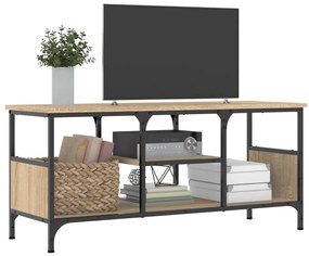 sonoma tölgy színű szerelt fa és vas TV-szekrény 100x35x45 cm