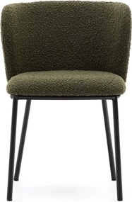 Zöld kárpitozott étkezőfotel Ciselia – Kave Home