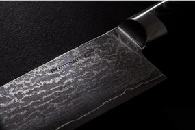 G21 Damascus Premium késkészlet bambusz blokkban, doboz, 3 db + köszörűkő