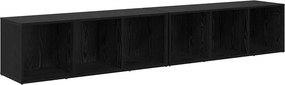 vidaXL TV szekrény garnitúra 2 pcs Fekete tölgy 37 x 35 x 107cm