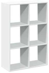 fehér szerelt fa térelválasztó könyvespolc 69,5x29x103,5 cm