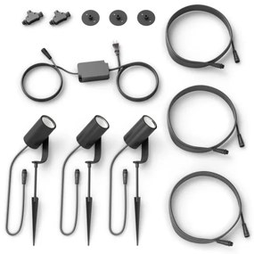 Philips 17414/30/P7 - 3x LED Hue LILY spotlámpa 8W 230V IP65 készlet