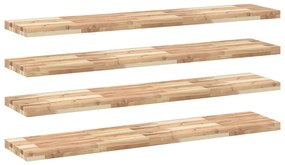 4 db kezeletlen tömör akácfa függőpolc 160 x 30 x 4 cm
