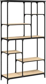 vidaXL sonoma tölgy szerelt fa és acél könyvespolc 99x35,5x176 cm