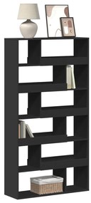 fekete szerelt fa könyvespolc 100 x 33 x 187,5 cm