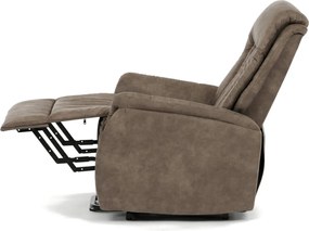 Elektromos relax fotel állítható háttámlával barna vintage szövet TV-Q8575 BR3