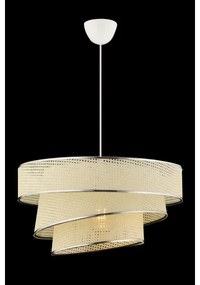 COUPER kábeles függeszték 1xE27/60W/230V fehér/fényes króm