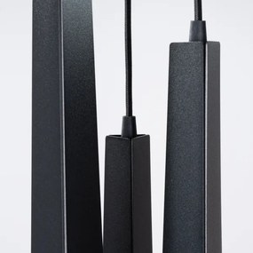 Sollux SL.1401 - Csillár zsinóron PRYSM 3xG9/8W/230V fekete