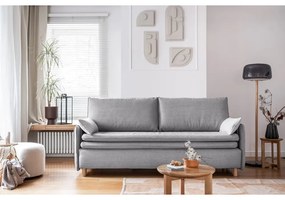 Világosszürke kinyitható kanapé 207 cm Simon – Miuform