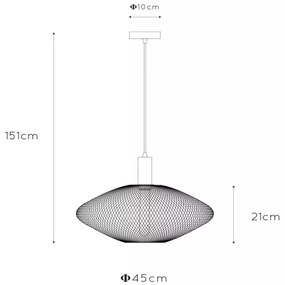 Lucide 21423/45/02 - Csillár zsinóron MESH 1xE27/40W/230V