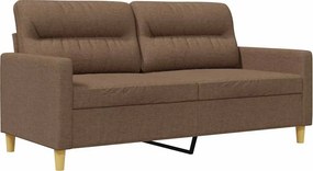 vidaXL kétszemélyes barna szövetkanapé 140 cm