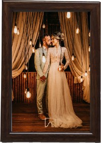 Képkeret 13x18 barna loft Aura Brown