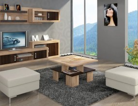 Dohányzóasztal Supra 1 (világos sonoma + sötét). 780013