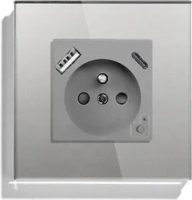 Konnektor Usb A+c 20W Wifi Üveg Érintkező Tuya Energia Mérés