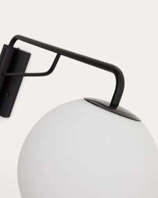 Fehér-fekete fali lámpa ø 20 cm Eilo – Kave Home