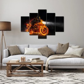 Kép - Motoros lángokkal (150x105 cm)