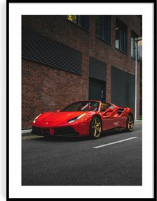 Poszter 30x40 Ferrari 488 Spider Sportautó, Ikonikus Álomautó