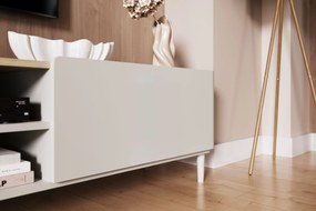 Elivo TV állvány 220 cm fém lábakon - kasmír / olajozott tölgy