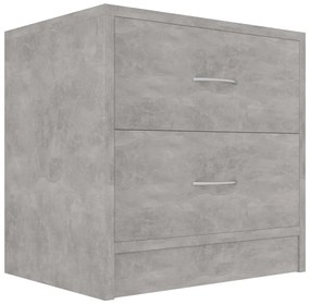 2 db betonszürke szerelt fa éjjeliszekrény 40 x 30 x 40 cm