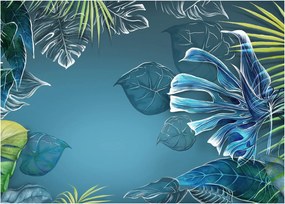 Kép - Trópusi növények levelei (üvegen) (70x50 cm)