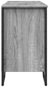 Szürke sonoma szerelt fa fürdőszobai mosdószekrény 91x35x60 cm