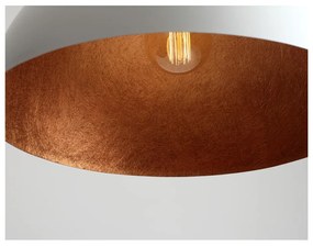 Lord fehér függőlámpa rézszínű részletekkel, ø 50 cm - CustomForm