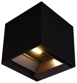 V-Tac LED napelemes fali lámpa szenzorral LED/9W/3,7V 3000/4000/5000K IP65 fekete VT2234