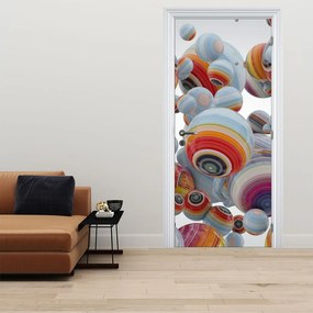 Fotótapéta ajtóra - Festett golyók (95x205cm)