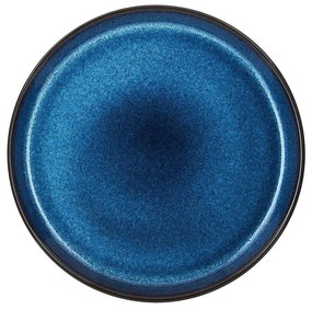Fekete-kék kőedény desszertes tányér ø 21 cm Gastro Dark Blue/Black – Bitz