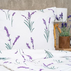 4Home Lavender pamut ágyneműhuzat, 140 x 200 cm, 70 x 90 cm, 140 x 200 cm, 70 x 90 cm