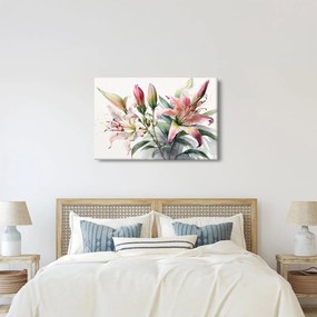 Kép - Liliomok, illusztrációk (90x60 cm)